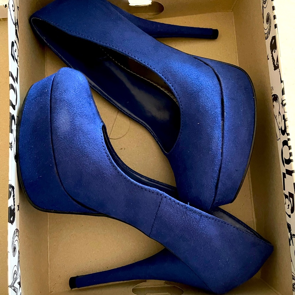 Brash Cobalt Blue Stiletto Heels